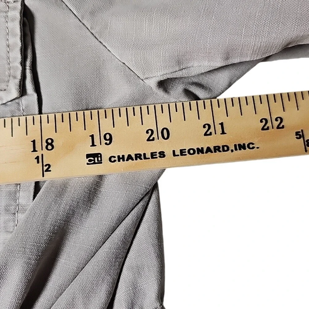 J Crew 100% Cotton Utility Cargo Jacket Tan color Pockets Size Large - Picture 6 of 8